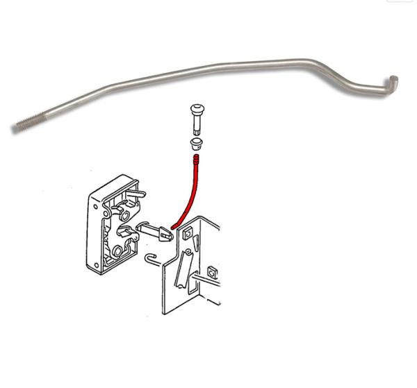 Door lock retaining bar, right (837 161 183), VW ...